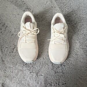 Nike Women's Cream and Peach Sneakers